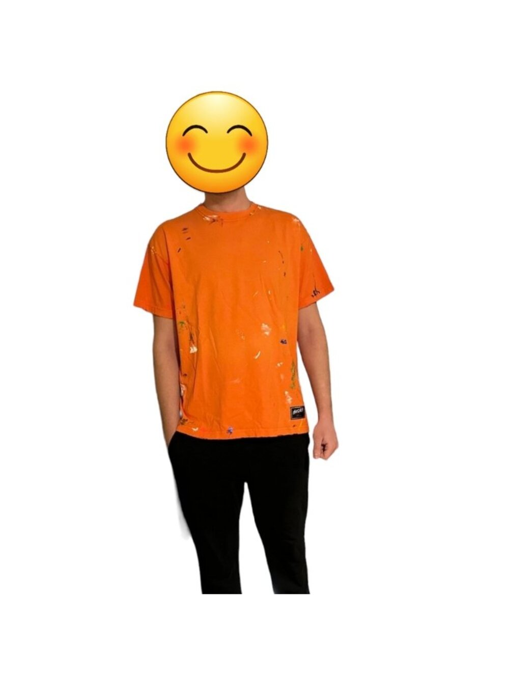 NWT Bossi Sportswear AHT Vintage Style Cotton T-Shirt Orange - Picture 7 of 7